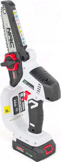 NAC Battery Pruning Chainsaw 1x2Ah 18V 1.35kg with 15.2cm Bar