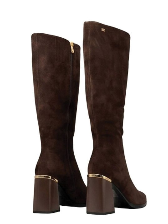 Women's Boots with High Heel Brown