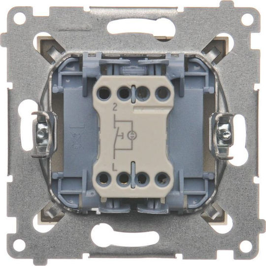 Kontakt-Simon Recessed Wall Switch Without Frame Gold