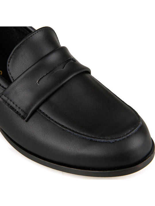 Leather Women's Loafers in Black