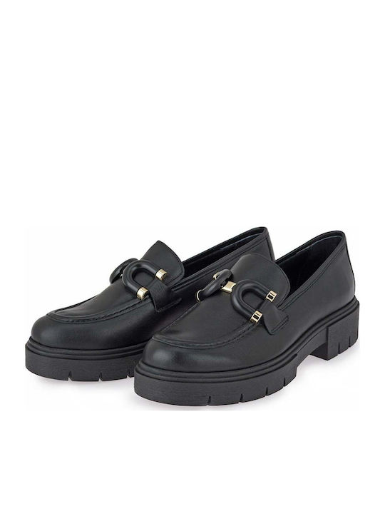 Damen-Leder-Loafer in Schwarz