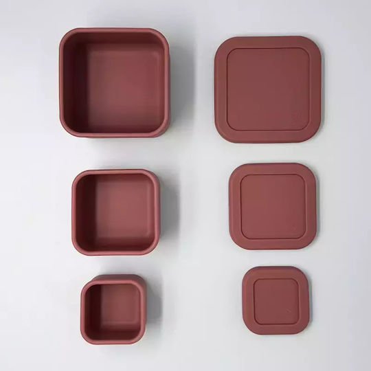 Pandaboo Blue Silicone Lunch Box Set 3 Pieces
