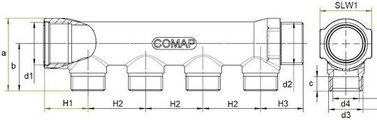 Comap Verteileranschluss Ausgangsmodul M22 3/4 4 Ausgänge 9532224