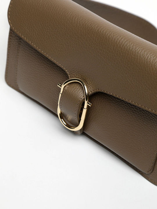 Brown Leather Women's Shoulder Bag