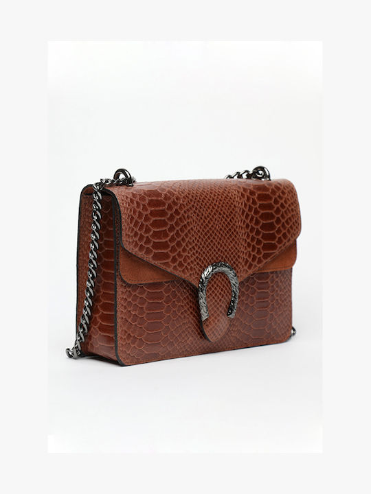 Leather Women's Shoulder Bag Suede Brown