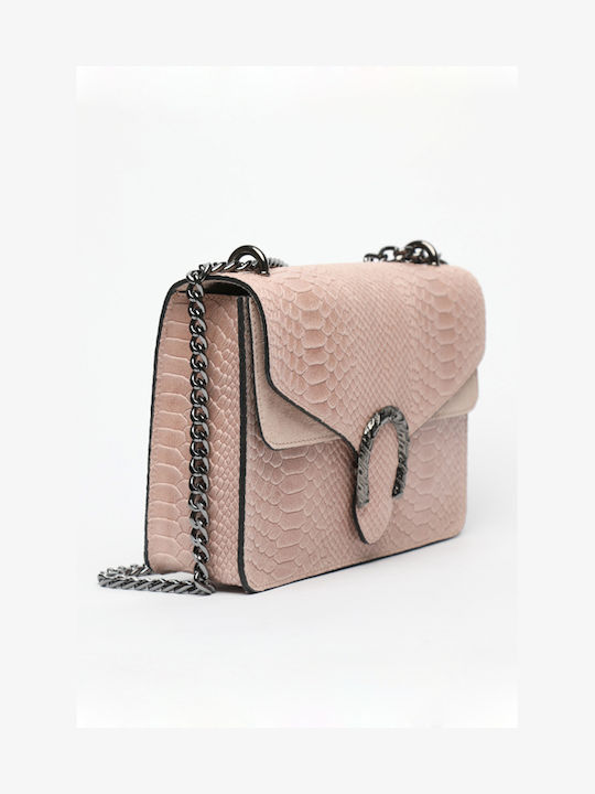 Blue Suede Leather Women's Shoulder Bag