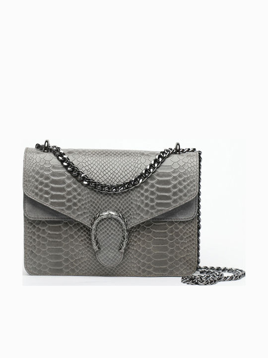 Blue Suede Leather Women's Shoulder Bag