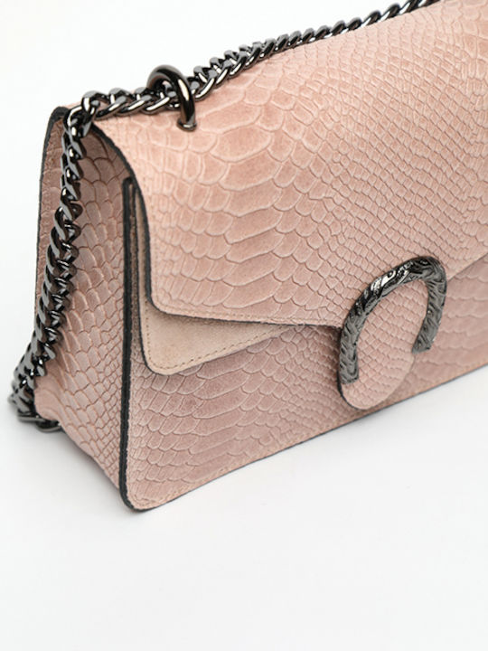 Leather Women's Shoulder Bag Suede Beige