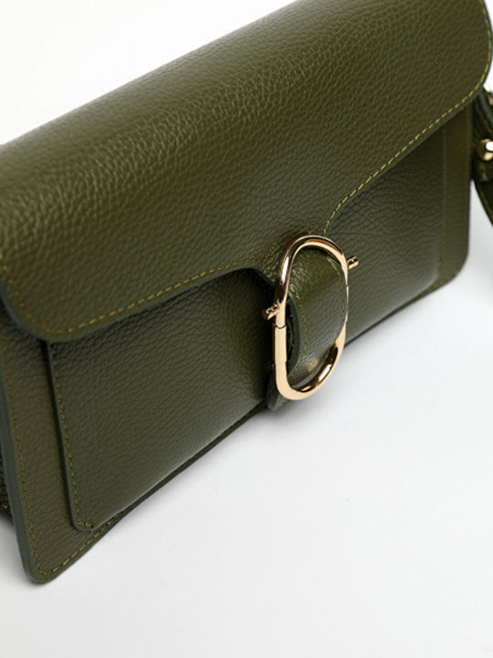 Beige Leather Women's Shoulder Bag