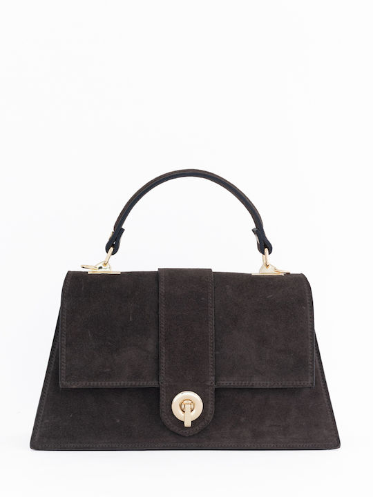 Grey Leather Women's Shoulder Bag