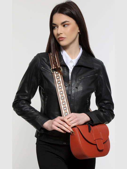 Grey Leather Women's Shoulder Bag