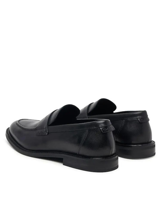 Leather Men's Loafers in Black
