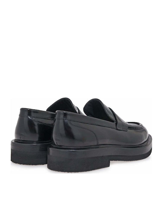 Leather Men's Loafers in Black
