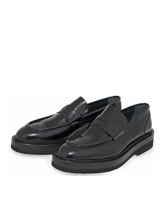 Leather Men's Loafers in Black