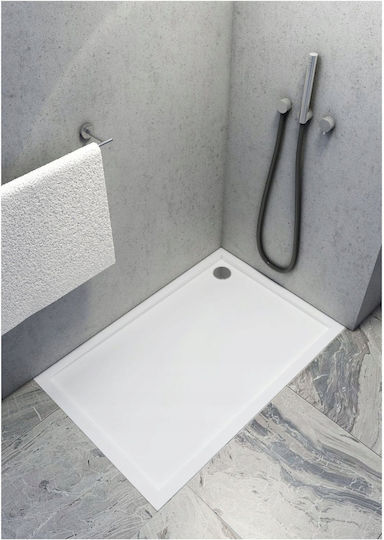 Schedpol Rectangular Acrylic Shower Tray 100x90cm White