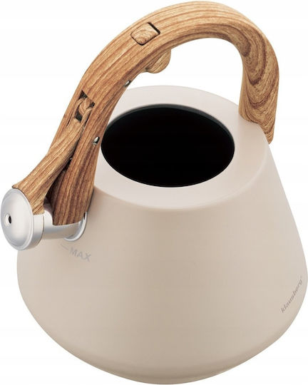 Klausberg Неръждаем бежов електрически чайник 2500 ml