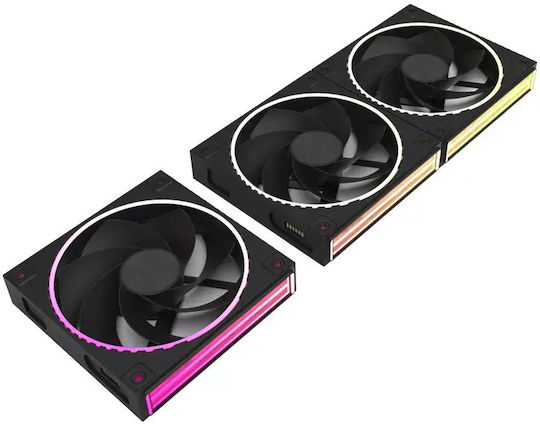 Zm-df 120R Вентилатор за компютърна кутия (67.34cfm) Без LED осветление 3 бр. Черен