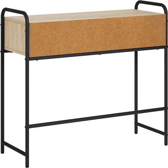 Console Table in Wood & Metal Brown L90xW33xH80.5 cm