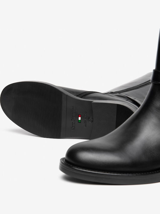 Schwarze Damenlederstiefel