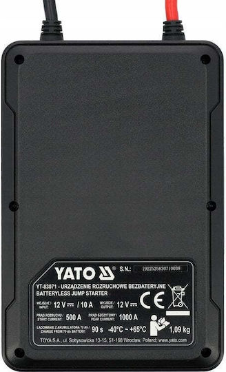 Yato Tragbarer Autobatterie- und Motorradbatterie-Starter 1000 A 12 V