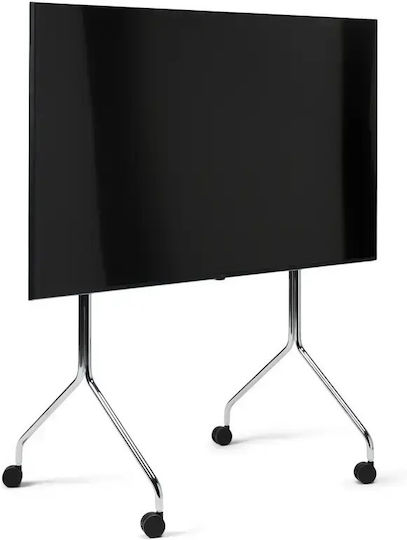 Tv Stand Wheels Pedestal Moon Rollin' Tall 55″–70″ Chrome