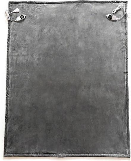 Kraft World ELEB-160 Grey Double Washable Electric Blanket Grey 140W 180x160cm