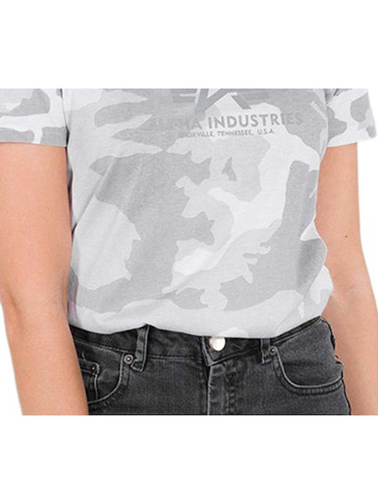 Damen Bluse White Camo