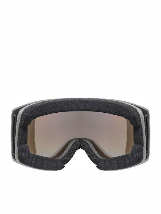 Gogle Μάσκα Σκι & Snowboard Ενηλίκων Μαύρη με Φακό Μαύρο