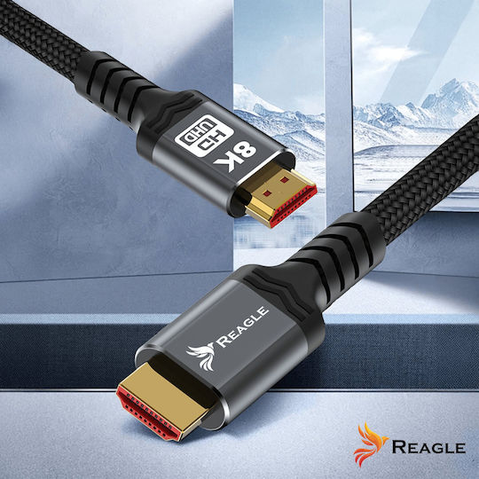 Baseus HDMI 2.1 HDMI кабел HDMI мъжки - HDMI мъжки 5 м Черен