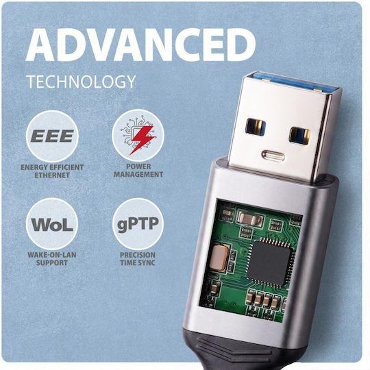 Axagon ADE-AM20 USB мрежов адаптер с Кабелна Ethernet Връзка