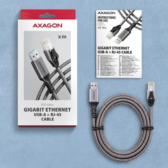 Axagon ADE-AM30 Adaptor de Rețea USB cu Conexiune prin Cablu Gigabit Ethernet