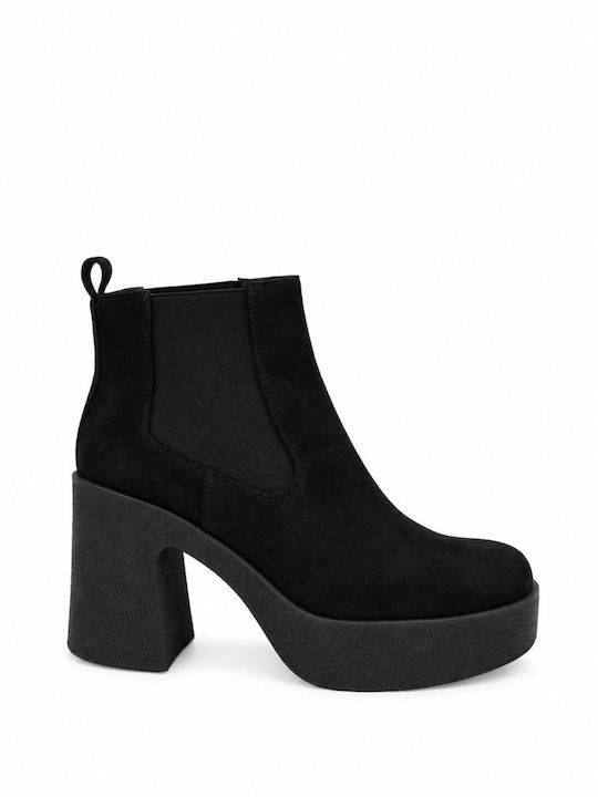 Suede Women's Chelsea Ankle Boots Black