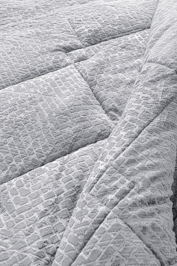 Guy Laroche Sherpa Comforter Set Single 160x240cm Surreal Silver 530 GSM