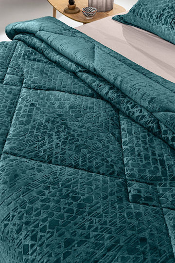 Guy Laroche Sherpa Comforter Set Single 160x240cm Surreal 530 530 GSM