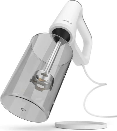 Blender de Mână cu Tijă din Inox 800W Alb