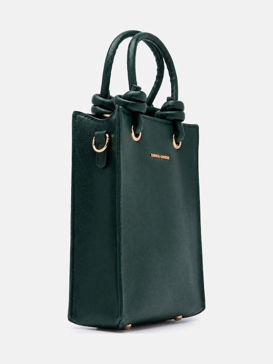 Damenhandtasche Aus Stoff Zum Tragen In Der Hand Oder Als Crossbody-Tasche in Zypressengrün
