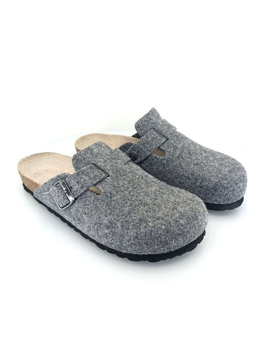 Anatomic Leather Clogs Women's Slippers Grey
