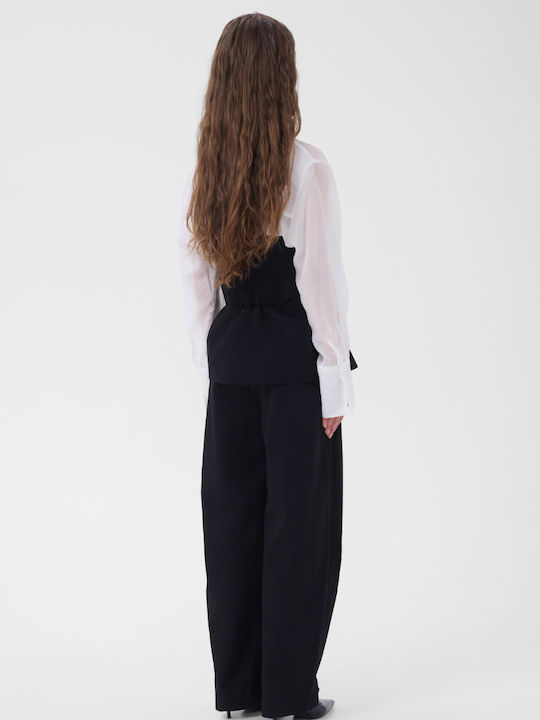Evelina Women's Fabric Trousers Black