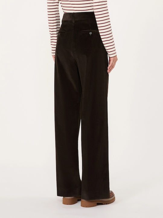 Damen-Samthose Darkbraun