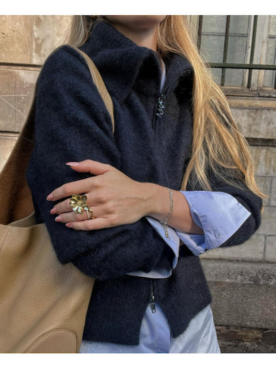 Cardigan Tricotat pentru Femei Salute Navy