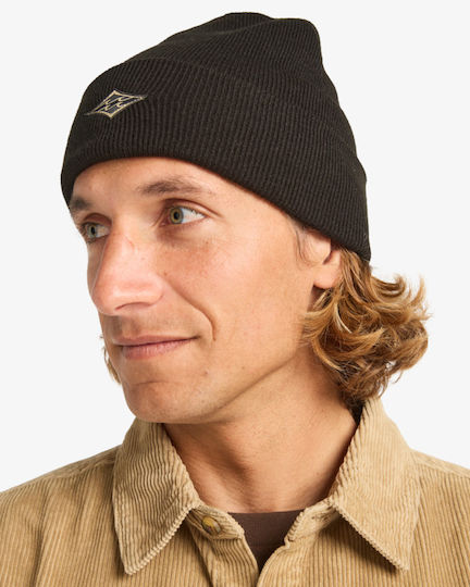 Day Beanie Unisex Beanie with Rib Knit in Black