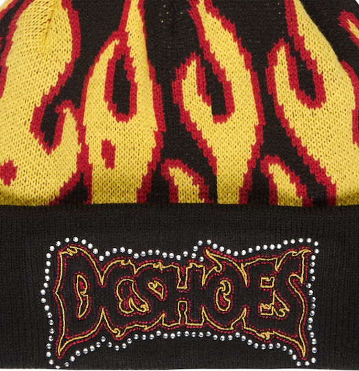 Beanie Unisex Σκούφος με Rib Πλέξη σε Μαύρο χρώμα