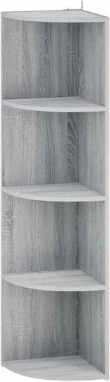Corner Bookcase Grey Sonoma 41.5x41.5x143 cm