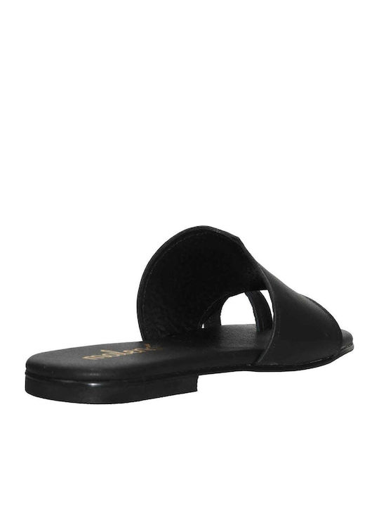 Schwarze Damenledersandalen