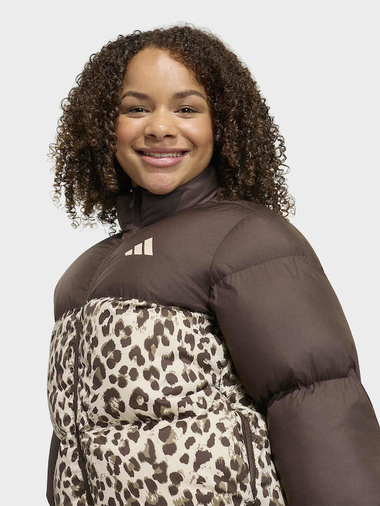 Waterproof Jacket Kids’ Sports Short Windproof Lined Brown