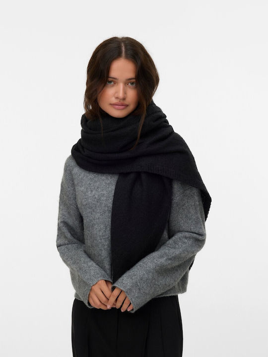 Women's Knitted Scarf Neck Warmer Black
