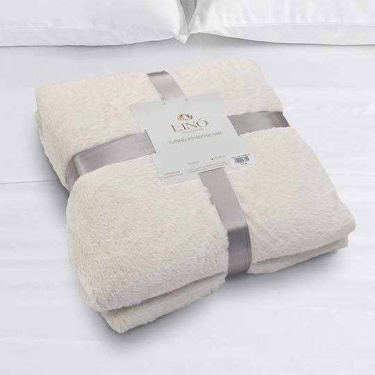 Lino Home Hare Double Blanket 200x220cm Cream