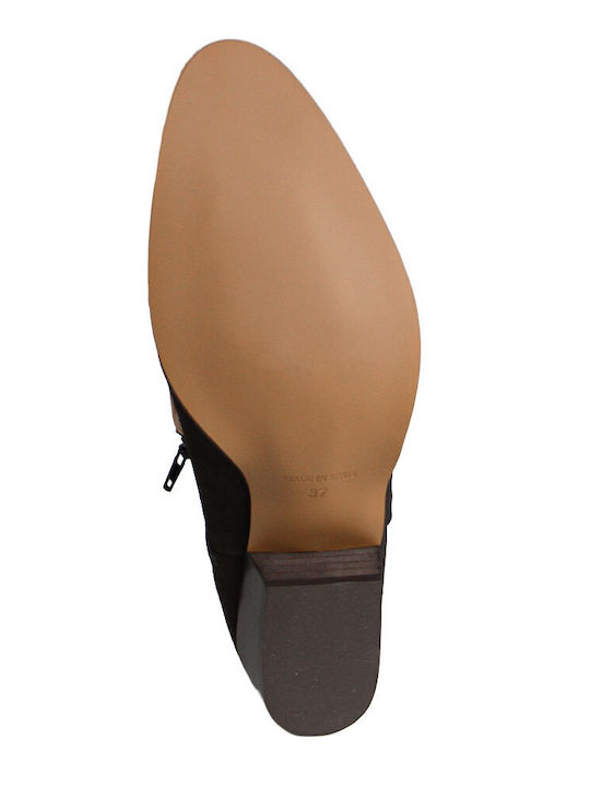 Leather Women's Ankle Boots Brown