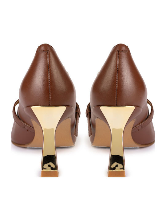 Leather Heels Brown