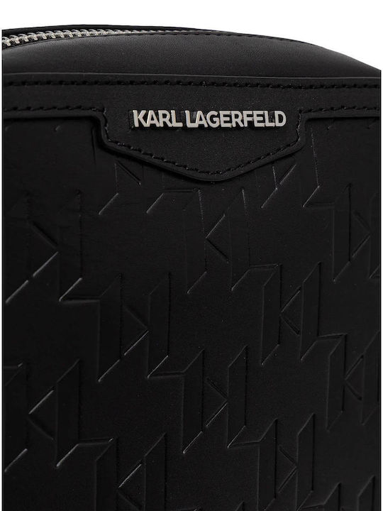 Leder Herren Tasche Sling Schwarz